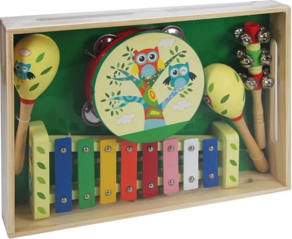 Wooden Owl Musical Instrument for Early Percussion Learning